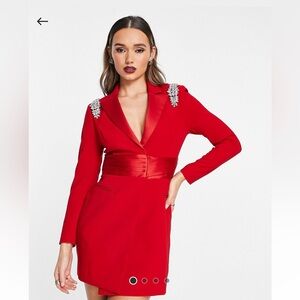 Lavish Alice Scarlet Long Sleeve Dress